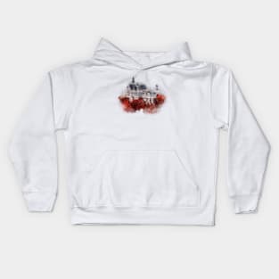 Castle watercolor Kids Hoodie